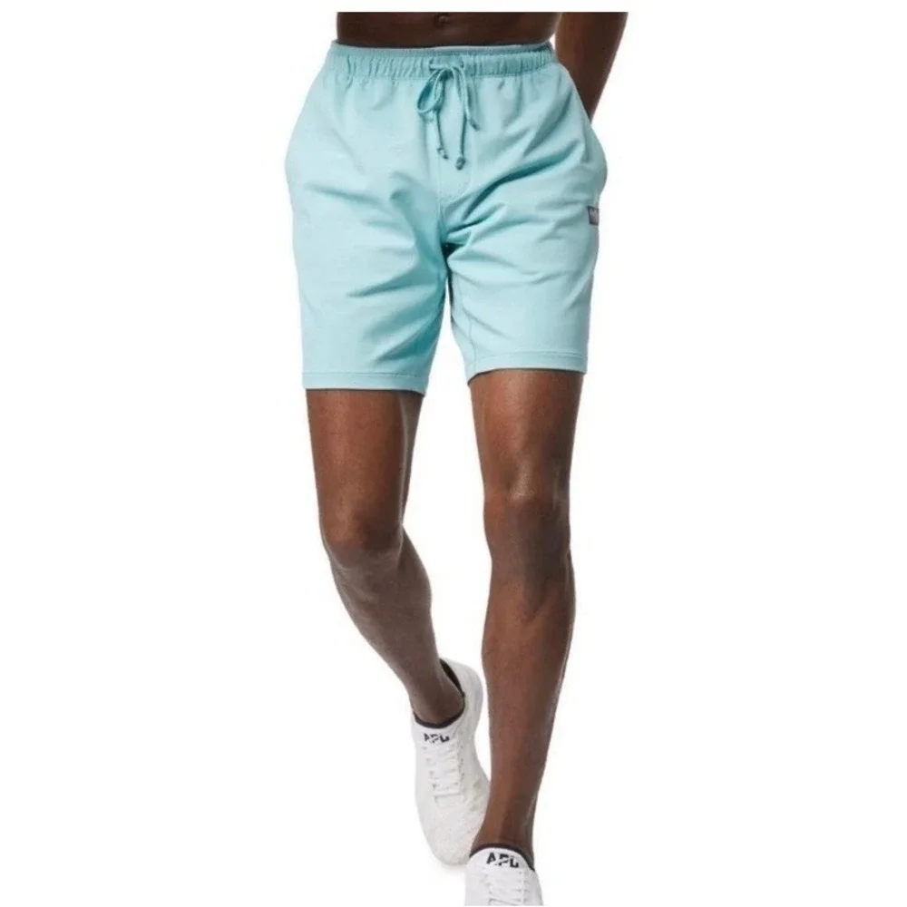 Rhône retro session pull on shorts teal men's size XL casual trendy beach summer